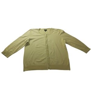 Talbots Pima Cotton Cardigan Size L Button Front Preppy Business Casual